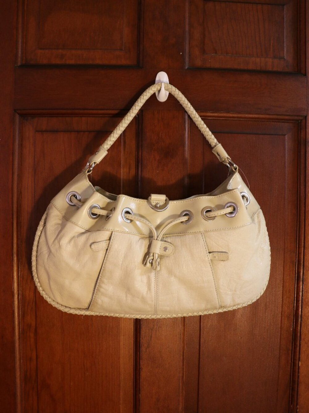 White BCBGMAXAZRIA Leather Purse